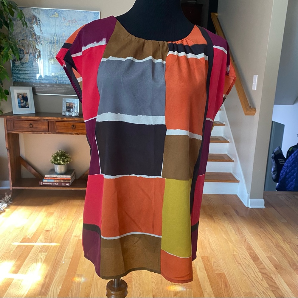 LOFT Art Deco Printed Blouse